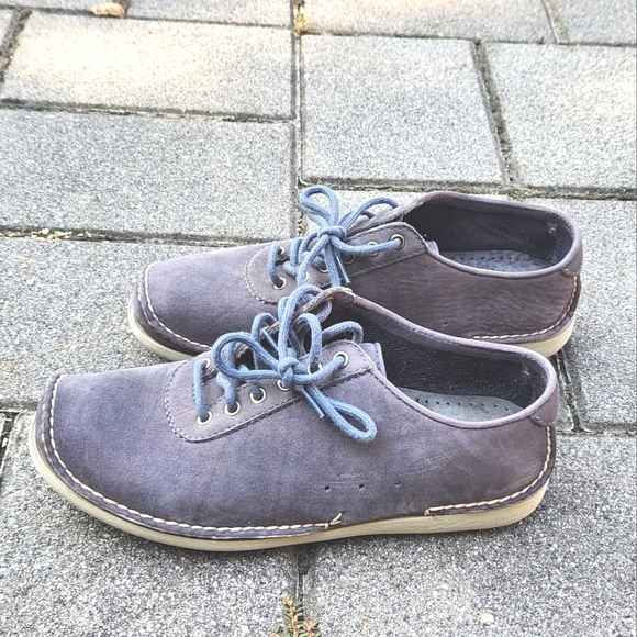 Dexter Slate Gray/Blue Nubuck Leather Moc Walking Shoes 7 1/2 - Picture 2 of 8